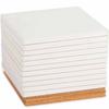 12pcs 4 Inch Square Ceramic Tiles for Crafts with Cork Backing Pads, Unglazed White DIY Coasters for Painting