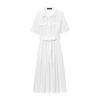 European & American Spring 2025 French Waist-Cinching Slimming Goddess Shirt Dress