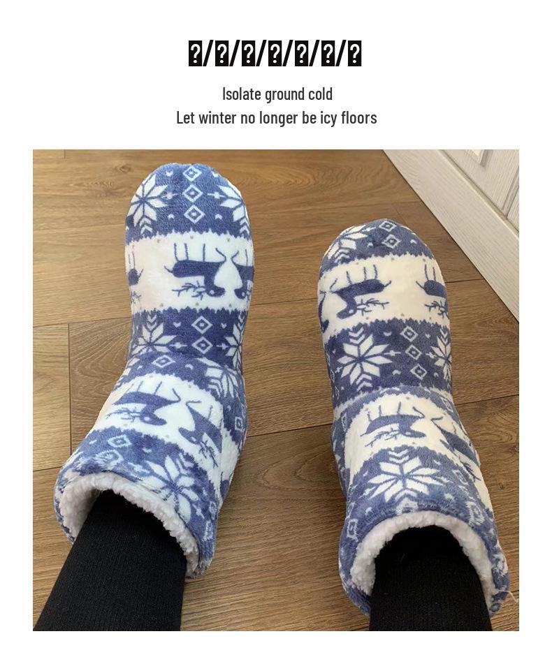 Christmas Series Indoor Cotton Slippers: Cozy Winter Floor Shoes for Men and Women