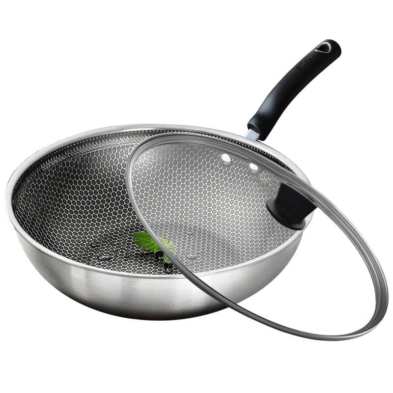 SUPOR 30cm Honeycomb Stainless Steel Wok