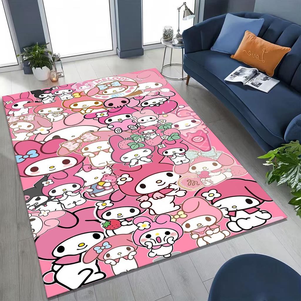 27 Style Cute My Melody Sanrio Rug for Bedroom Living Room Sofa Home Doormat Decor, Large Kids Play Non-slip Floor Mat Gift
