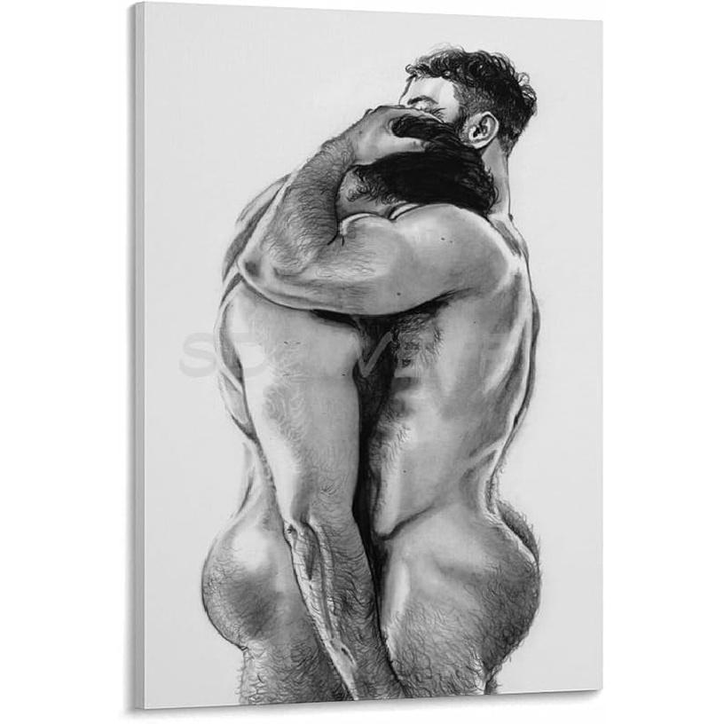 

SDFWEFF Hairy Naked Guy Poster,gay Art Wall Decor Men (24) Canvas Painting Wall Art Poster for Bedroom Living Room Decor 12x18inch(30x45cm) 08x12inch(20x30cm)
