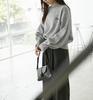ROPE PICNIC Knit Pullover Logo Embroidered Knit GDM64000 Light Gray [WEB Exclusive] Mid-Gauge Pullover/Anti-Static/Machine Washable, Women's (08)