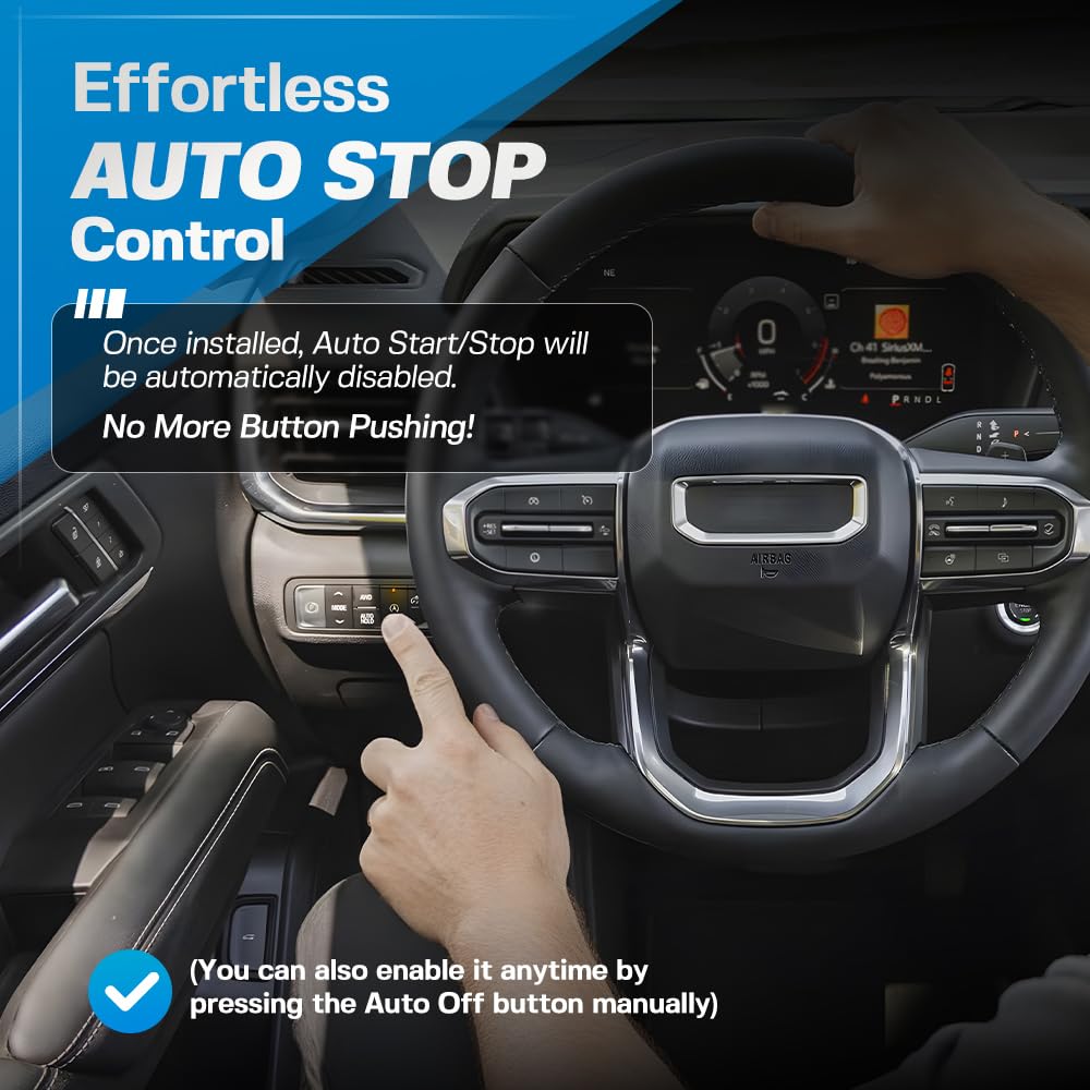 Auto Start Stop Eliminator for 2024-2026 Chevy Traverse, 2025-2026 Buick Envision, C.adillac CT4/ CT5/Escalade-Disable Auto Stop Automatically-Plug