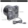 High Efficiency 12cm Duct Ventilation Exhaust Fan with USB Cable for 3D Printer Enclosure Cooling and Dust Removal
