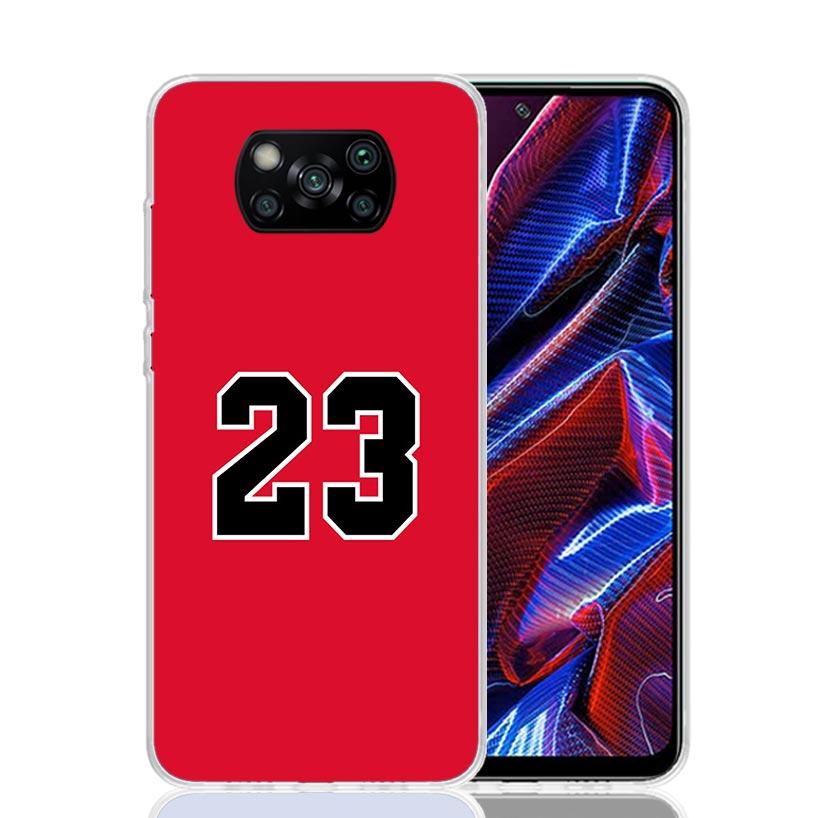 Basketball 23 24 8 Number Case Phone Cover for Xiaomi Poco X3 Nfc X5 X6 X7 X4 Gt F6 F5 Pro F4 F3 M5S M5 M4 M3 5G Trend Fundas Po