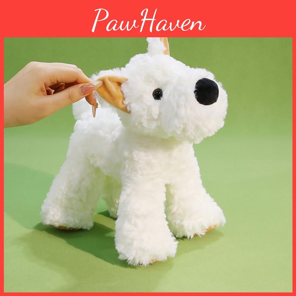 Realistic West Highland Terrier Plush Toy With Polyester Filling For Kids