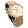 CASIO LTP-VT03GL-4B analog quartz ladies watch pale orange metallic x beige leather band overseas model