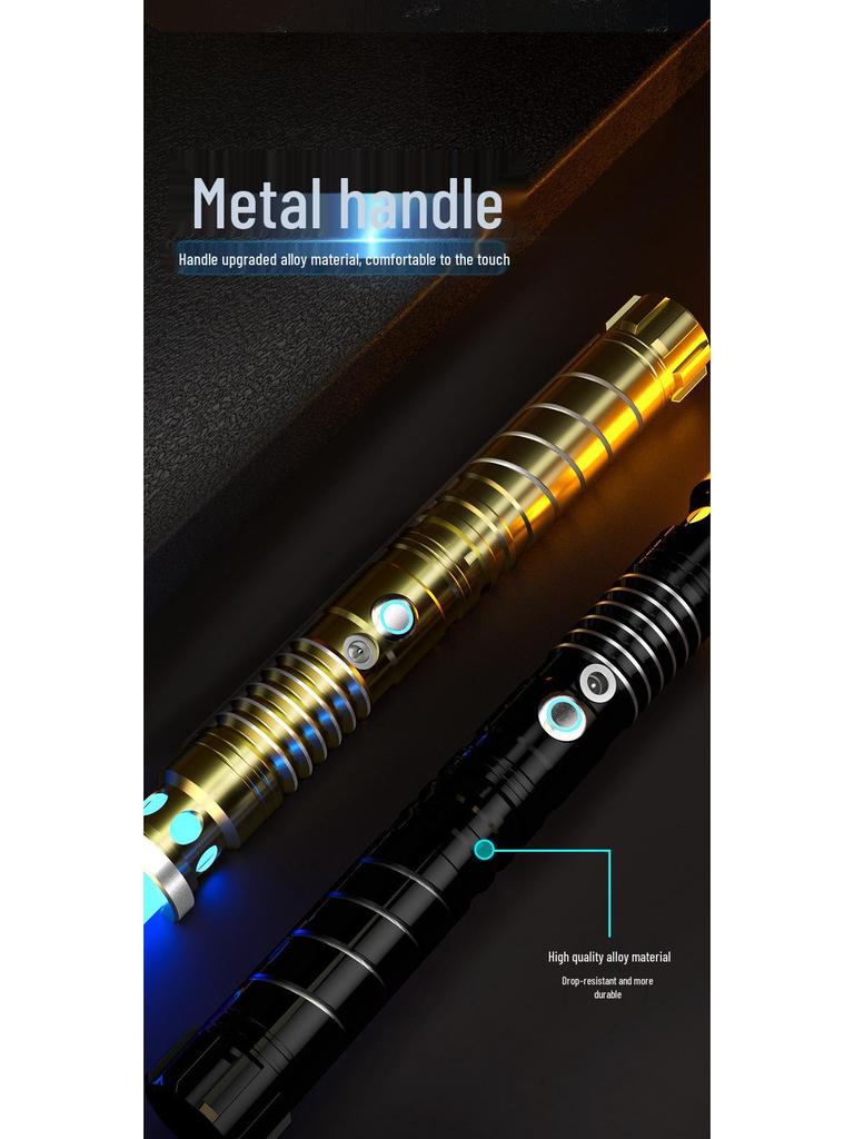 Interactive Color-Changing Light-Up Metal Laser Sword Toy for Performances