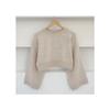 Chic Autumn and Winter Lazy Sweater Solid Color Loose Small Short Long-sleeved Round Neck Pullover Knitted Sweater Women