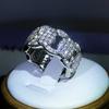 925 Sterling Silver Jewelry Ring Ladies Luxury Oversized Zircon Ring Exquisite Gorgeous Fashion Wedding Preferred Jewelry