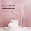 1PC Dual Function Foldable Travel Comb Anti-Static Curly Hair Tool Soft Teeth Detangling Portable For Girl Hair Styling Supplies