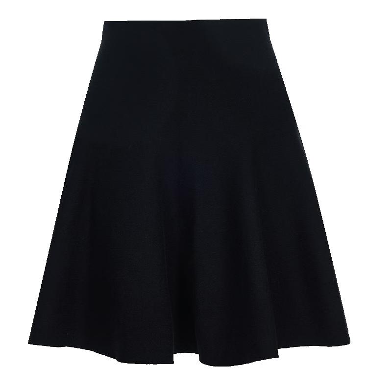 VEROMODA Fall 2026 Wool Blend High-Waist Knit Mini Skirt M чёрный