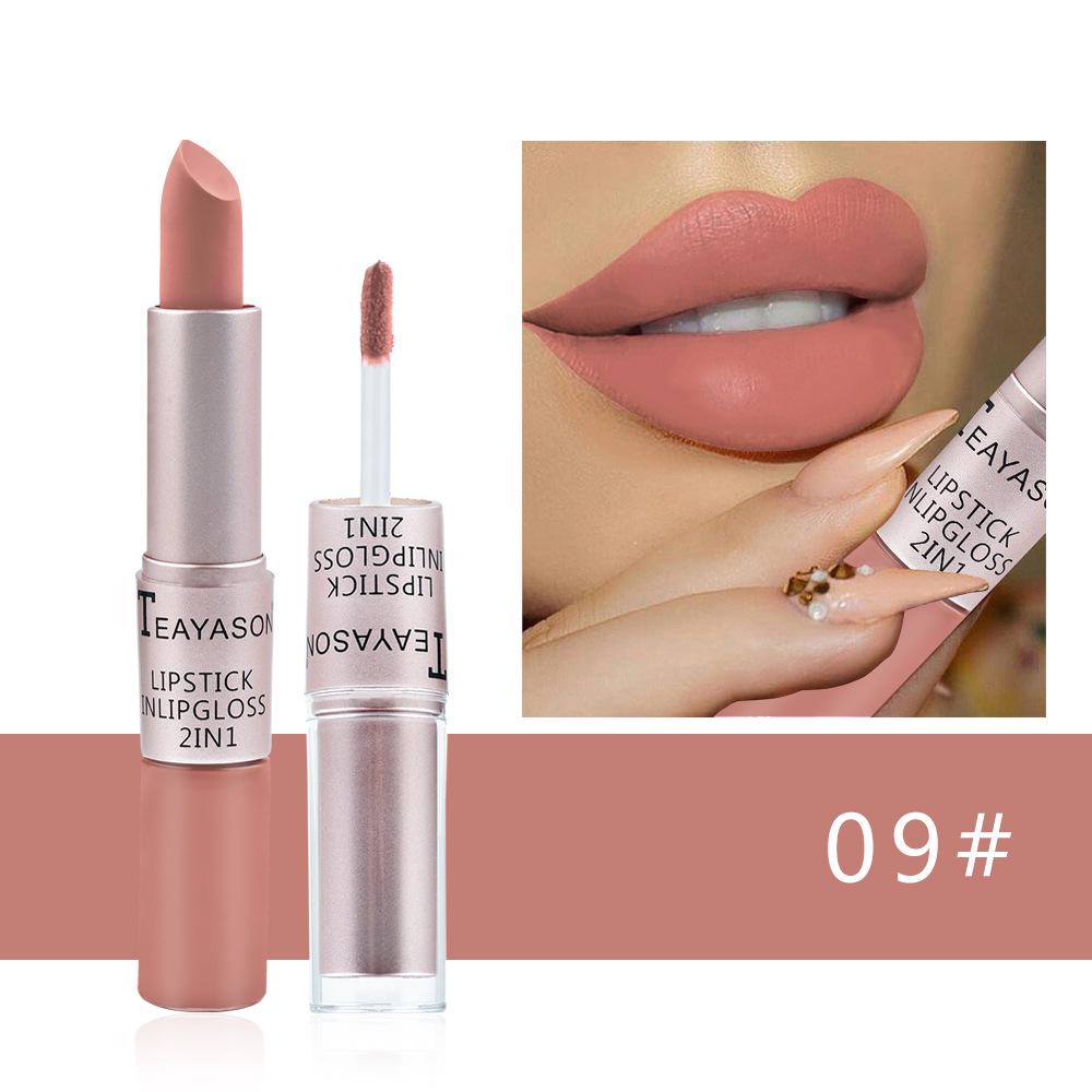 Rossetto opaco vellutato a lunga tenuta, lucidalabbra a doppia testa, lucidalabbra in tazza antiaderente, tinta volumizzante, rossetto impermeabile, trucco