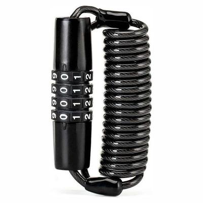 Bicycle Lock with Combination Lock and Rope, 15m Black