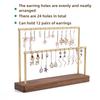 Multiple Jewelry Display Rack Solid Wood Eardrop Storage Stand Earrings Trinket Showcase Hanger Desktop Jewellery Displays Shelf