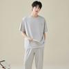 Modal summer men's pajamas summer 1011 new short-sleeved trousers large size ice silk men's loungewear suit