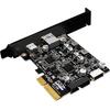Desktop PCIe3.0 To USB3.2 10GBS Rear a Port Type-C Front TypeE 19P20P Full Interface Expansion Card
