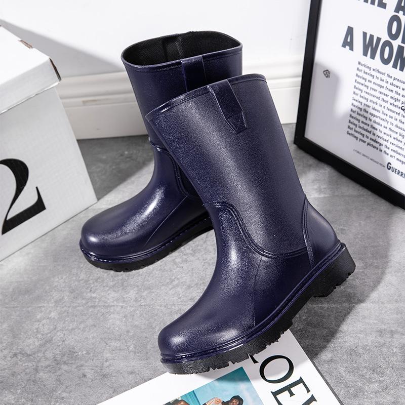 

Новые рыболовные мужские дождевые туфли универсальные простые средней и высокой высоты резиновые сапоги водонепроницаемые водные ботинки уличная обувь рабочие рукава мужская обувь 44