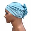 Turban Damski Wiosenny Luba Baby Blue Z Falbanką Lekki I Wygodny Z Bawełny