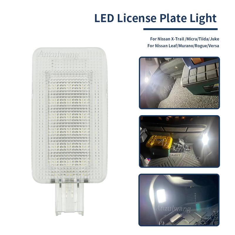 1x Led Interior Boot Trunk Luggage Compartment Light For Nissan Juke Leaf 11-17 Murano 15-21 Rouge 14-19 Versa 07-12 26490-ED000