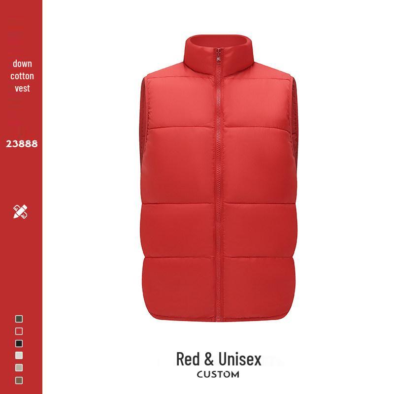 Custom Logo Down Cotton Vest for Company Team Activities - Autumn/Winter Workwear Medium