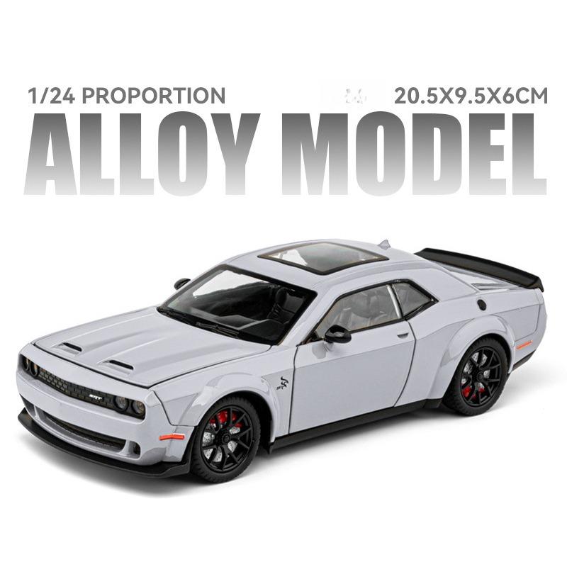 

Масштаб 1/24 Dodge Challenger SRT Hellcat Redeye Автомобильные аксессуары для интерьера Украшения Автомобильные детали Декорация Подарок на день рождения Парню серый
