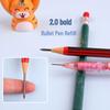 2B Push-Type Mechanical Pencil for Elementary Students, 2.0mm Thick Unbreakable Lead