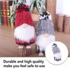 Christmas Gnome Doll Holiday Party Supplies Adorable Bright Color Skiing Faceless Dolls Tabletop Decoration Scene Layout Prop