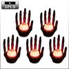 1-10PC Lighted Halloween Ghost Hand Holding Eyeball Pumpkin Battery Operated Lamp Scary Haunted House Trick or Treat Party Decor