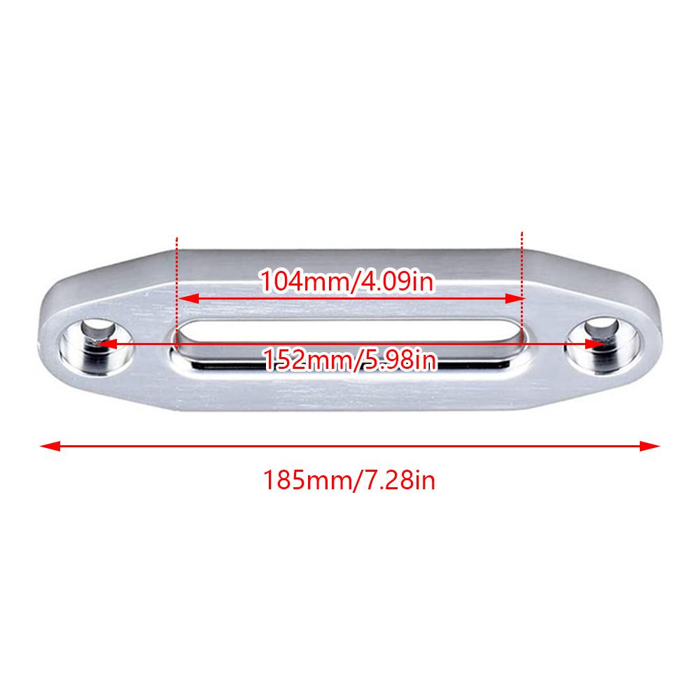 152mm 6”Aluminum Hawse Fairlead 4500lbs Winch Fairlead for Synthetic Rope Fairlead 4WD 4X4 Recovery ATV for 4500-7000