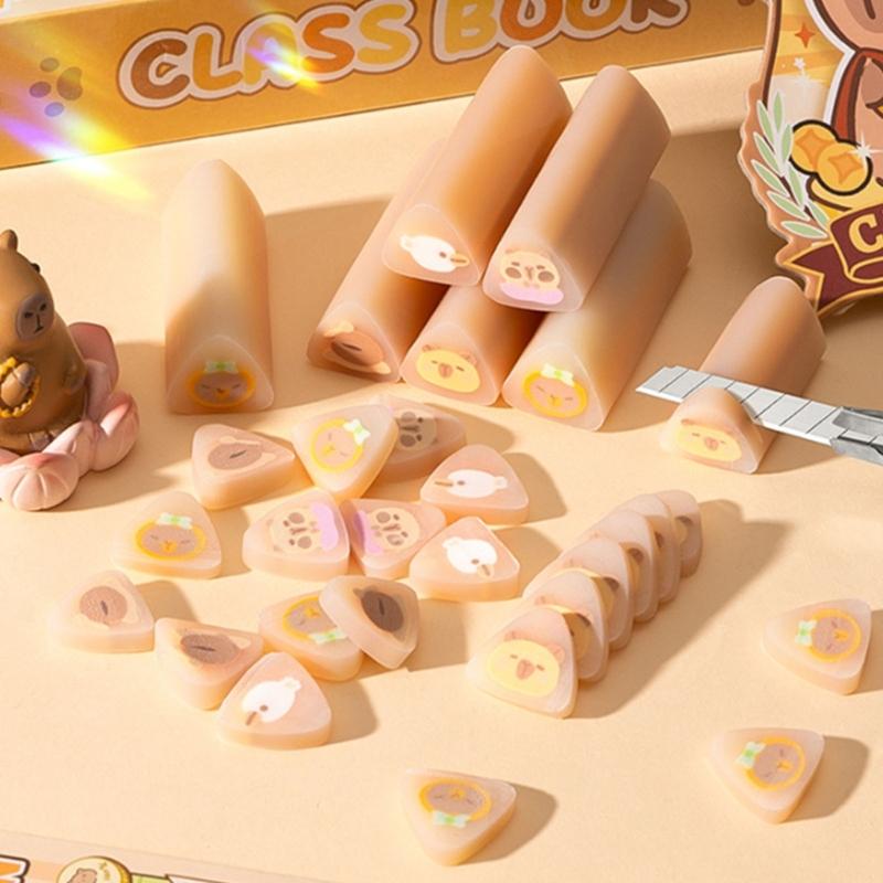 10 Pcs Painting Erasers Cartoon Erasers Lovely Pencil Erasers Easy to Clean Reward Gift For Precise Correction