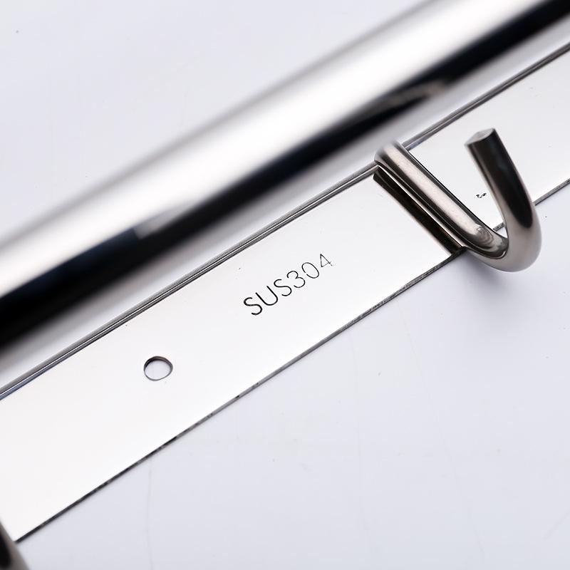 304 Stainless Steel Retractable Towel Rack with Hooks for Bathroom, Hotel, or Balcony Drying