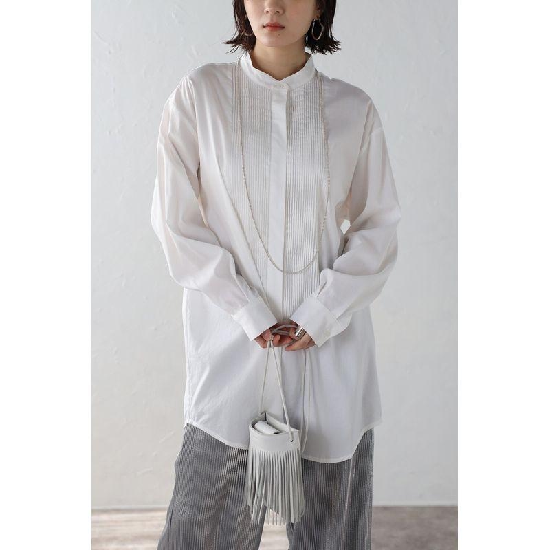 

Orders Exported to Japan Premium Series Loose Version Simple and Versatile Premium Pleat Long sleeve Mid-Length Shirts Top White Shirt One size