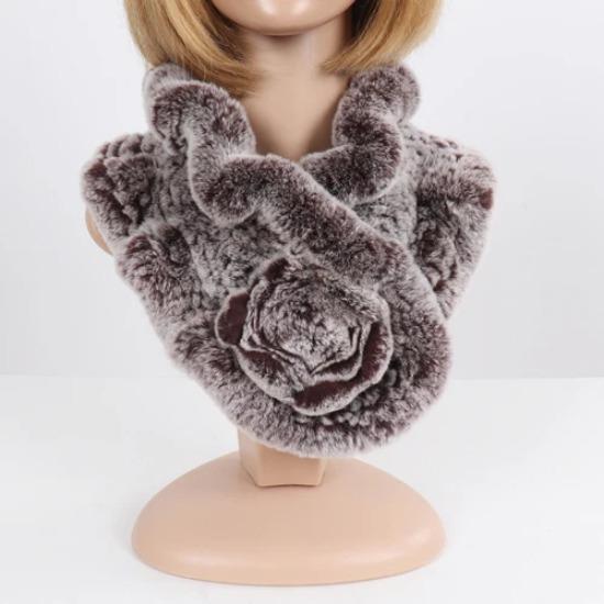 Нові Жіночі Зимові Хутряні Шапки Шарфи Набори Натуральні Теплі Справжні Шапки з Хутра Кролика Рекс Шарфи Леді В'язані Шапки з Натурального Хутра Шарф