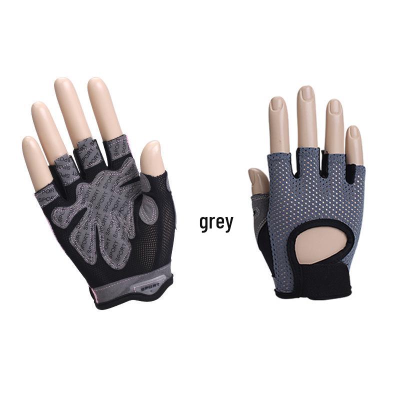 Women's Breathable Anti-Slip Half-Finger Fitness Gloves for Gym, Yoga, Cycling with Butterfly Mesh Design