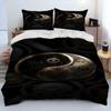 3D Chinese Tai Chi Bagua Yin Yang Pattern Bedding Set,Duvet Cover Bed Set Quilt Cover Pillowcase,Soft,Comfortable and Breathable