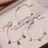 French Niche Fashion Freshwater Pearl Necklace Light Luxury High Sense Versatile Non-Fading Stainless Steel Women'S Jewelry
