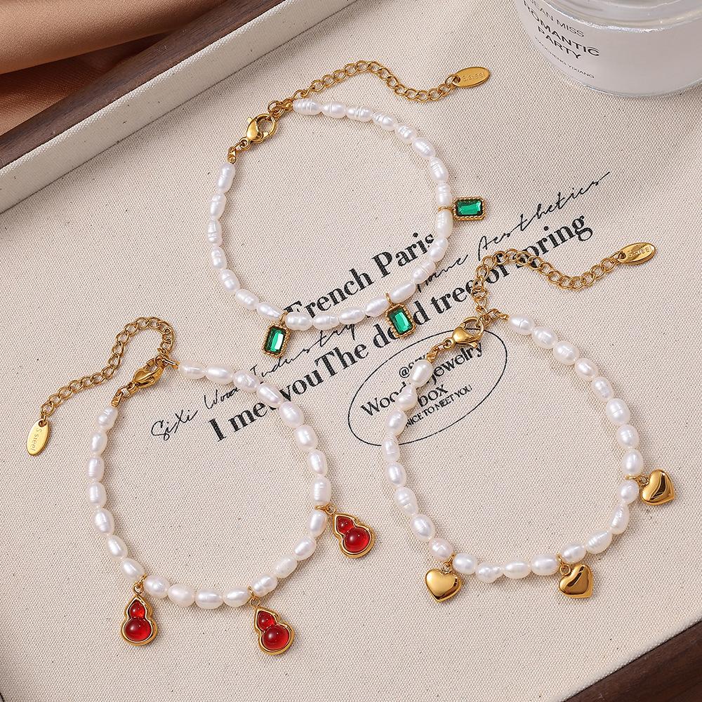 French Niche Fashion Freshwater Pearl Necklace Light Luxury High Sense Versatile Non-Fading Stainless Steel Women'S Jewelry