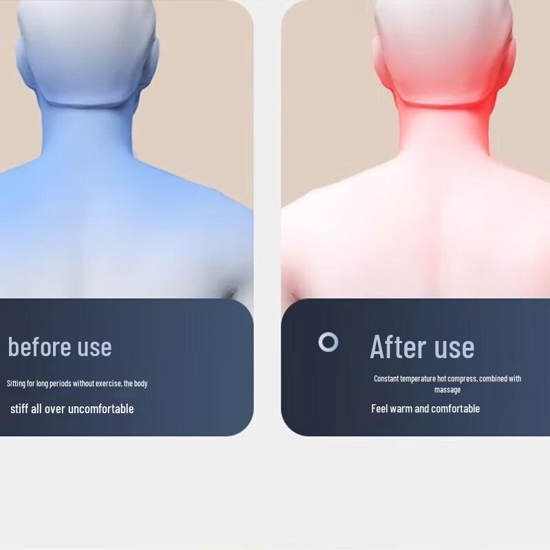 Aux Wireless Neck and Body Massager with Heat and Red Light