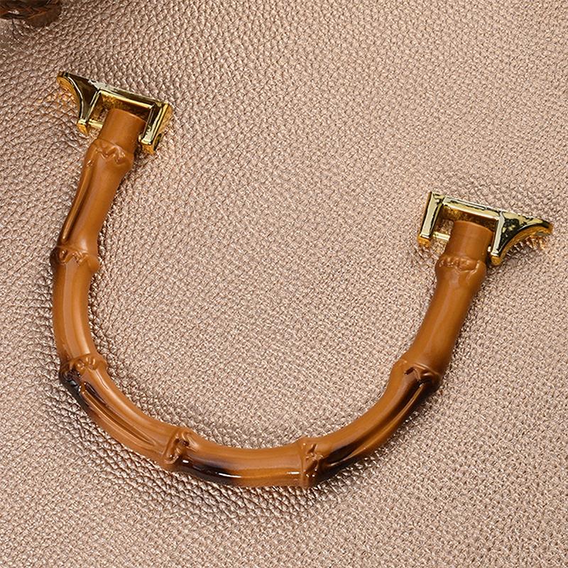 U-förmige Imitation Bambus Griffe Für DIY Taschen Kunststoff Geldbörse Tragetasche Griff Mit Goldener Schnalle Gewebte Tasche Griffe Für Handtaschen Neu