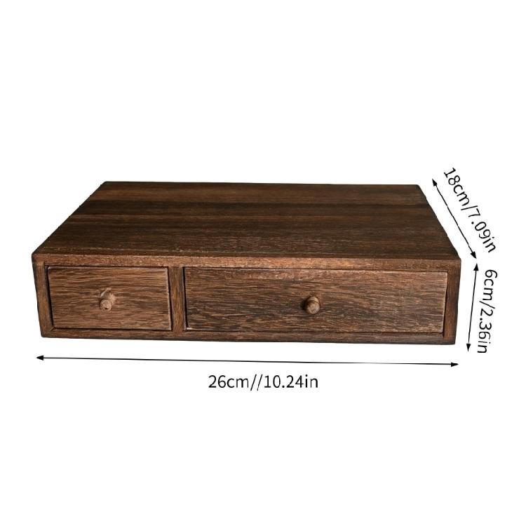 Elegante Holz-Arbeitsplatten-Organizer mit Trennwänden für Küche und Bad