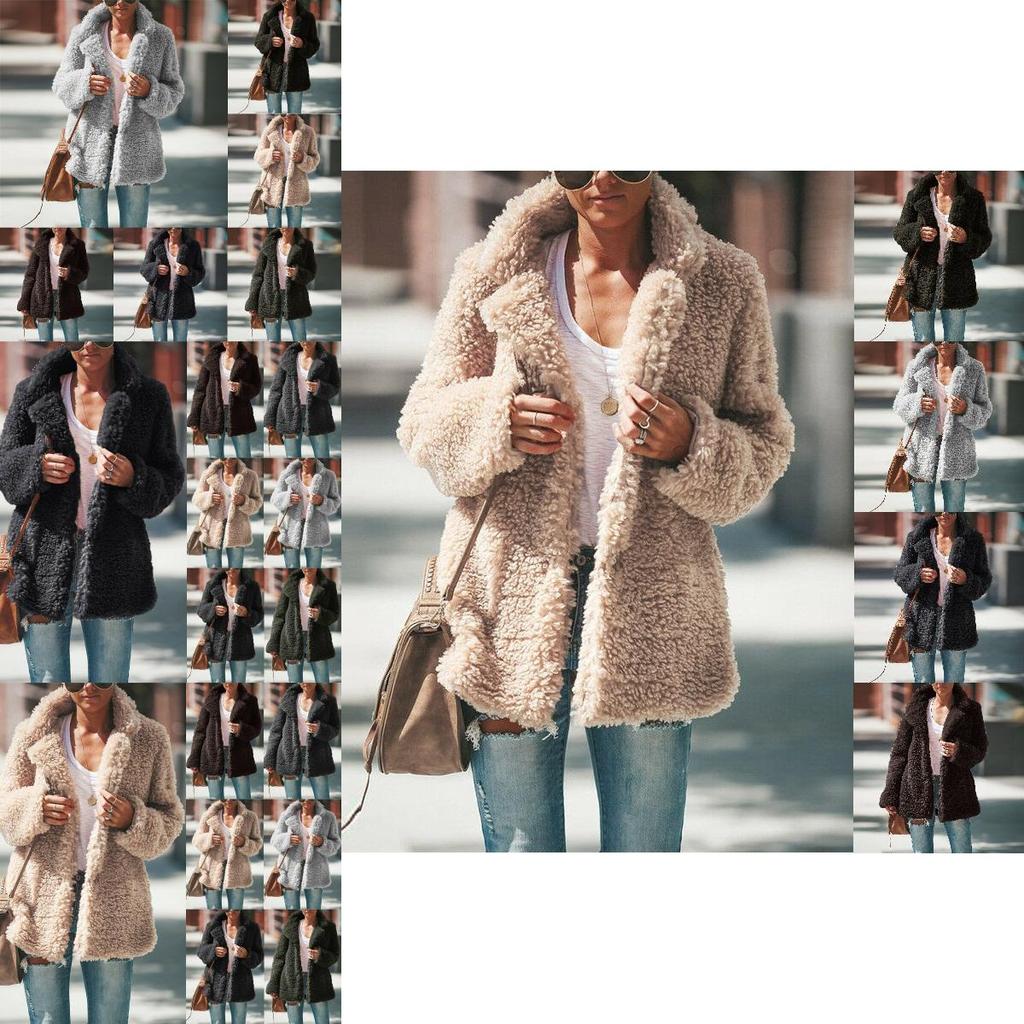 Cozy Women's Winter Bear Fleece Fur Fluffy Coat Jackets For Elegant Styling