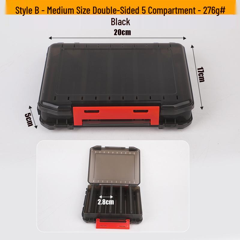 Zweischichtige doppelseitige Angelköder-Aufbewahrungsbox