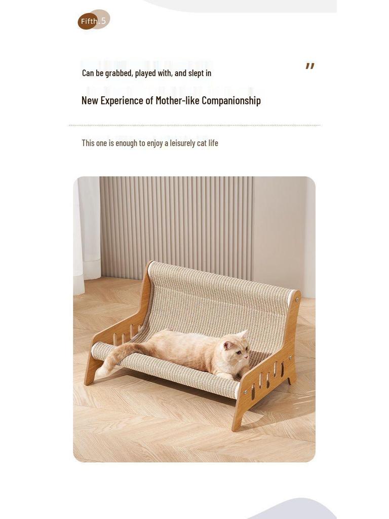 Super Durable Cat Scratch Sofa & Nest - Large, Wear-Resistant Sisal Board, No Shedding Pet Supplies.