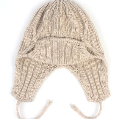 Universal Chemistry Twist Wool Beige Earflap Hat