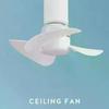 5W Small Cooling Fan E27 Screw Home Ceiling Fan Desktop Electric Fan for Kitchen Bedroom Dormitory Living Room Study,Table Fans