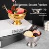 Stainless Steel High-Footed Dessert Cup for Salad, Ice Cream, and Soup