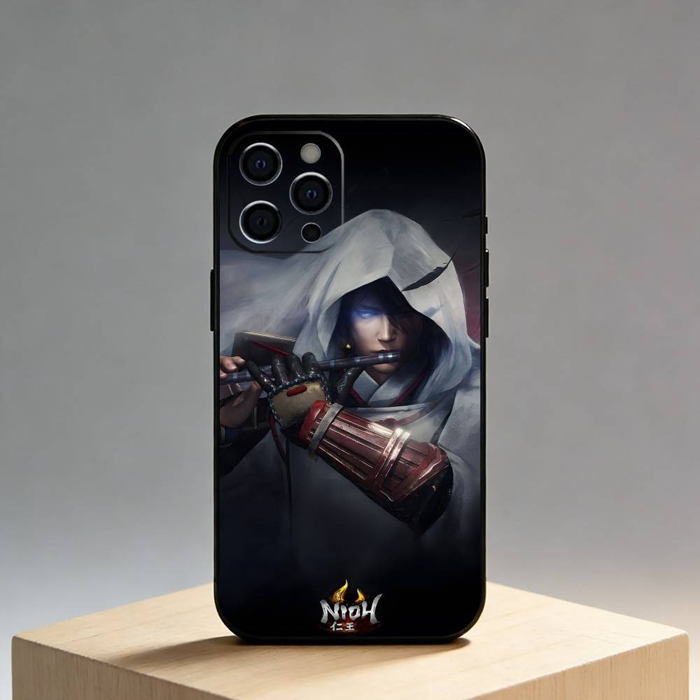 Game N-Nioh Pritend Phone Case For iPhone17,16,15,14,13,12 Plus,Max Soft Silicone Black Cover