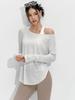 Women's Long Sleeve Ribbed Yoga Top - Autumn/Winter Collection, Slim Fit, Nude Feeling, Perfect for Pilates & Outdoor Sportswear